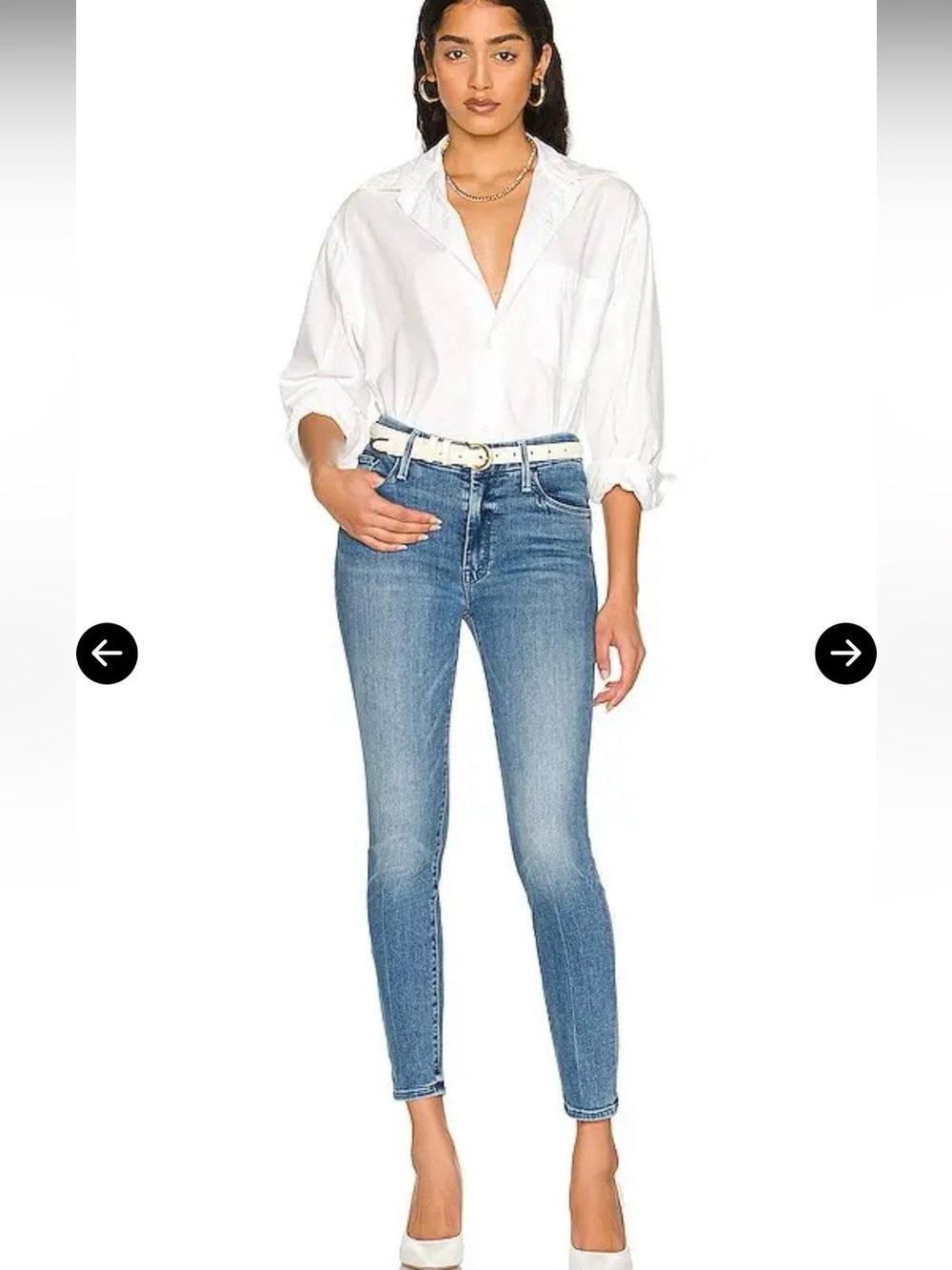 MOTHER Women's Skinny Jeans in Light Blue Wash